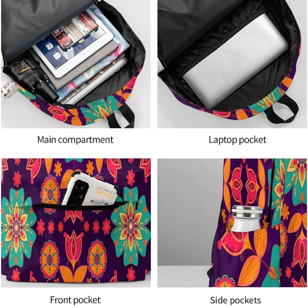Floral Backpack, School Book bag, Laptop Backpack Padded Straps NEW